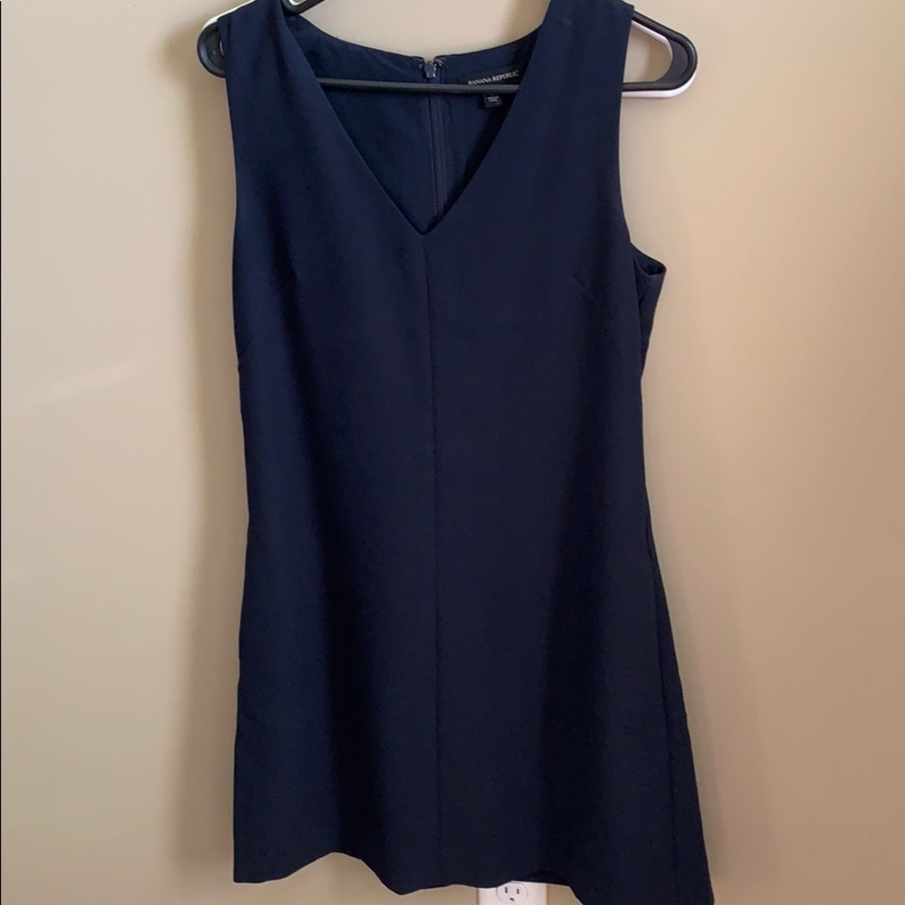 Simple navy sleeveless Banana Republic Dress